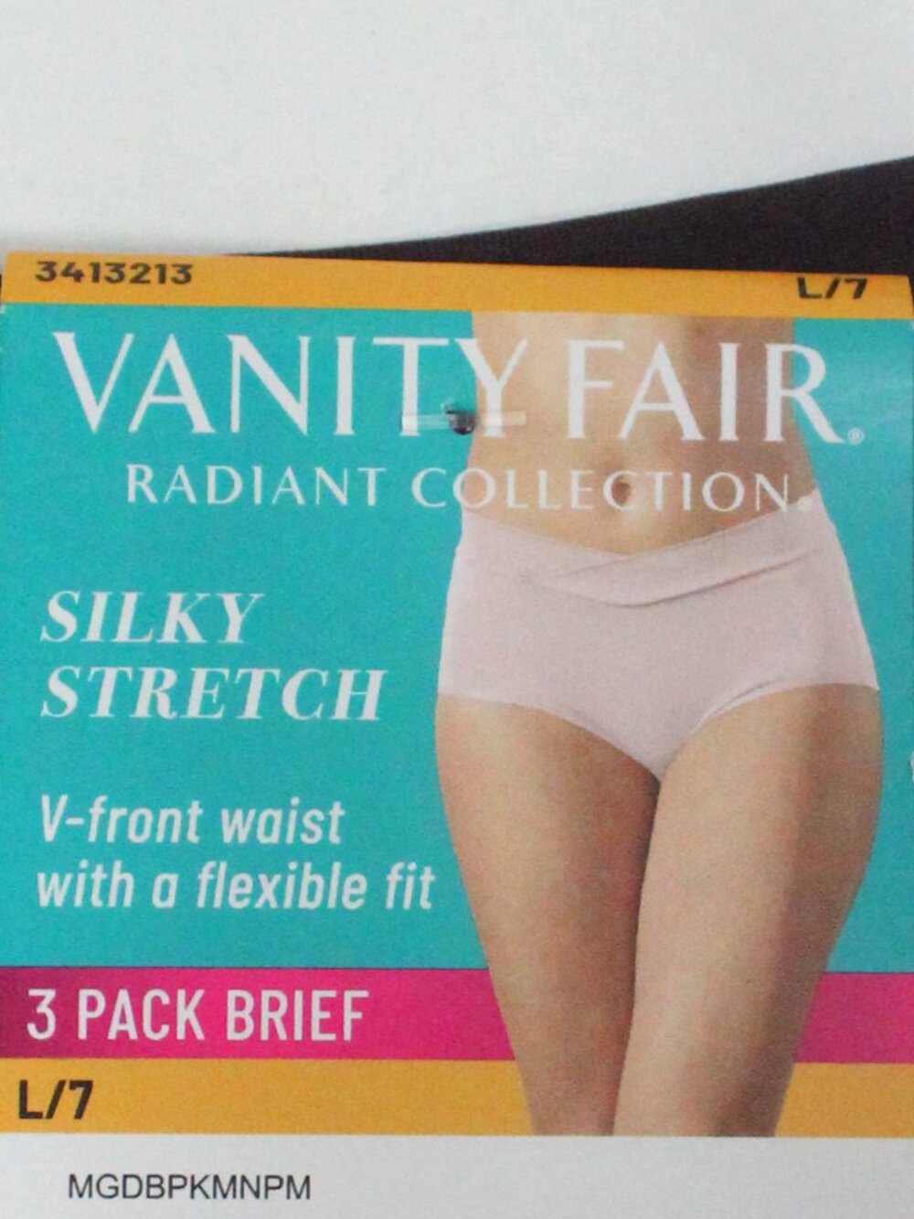 Vanity Fair 3 Pack L / 7 Women's Radiant Collection Silky Stretch Briefs